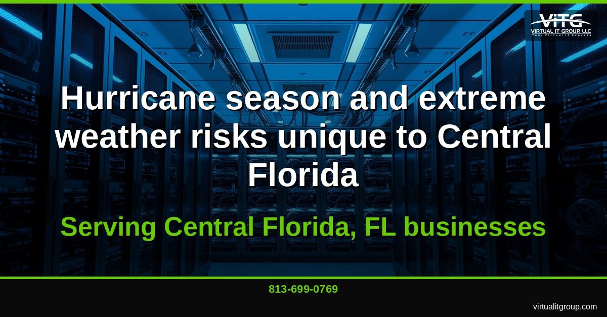 Central Florida IT team testing backup systems on generator power before hurricane season